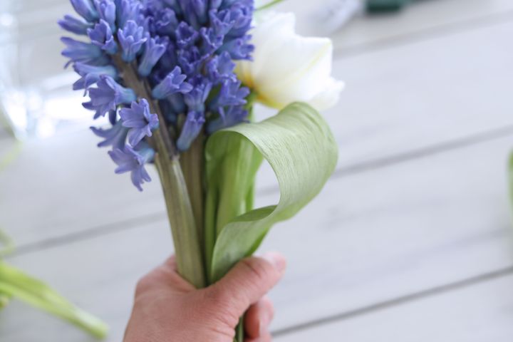 ヒヤシンスのアレンジ