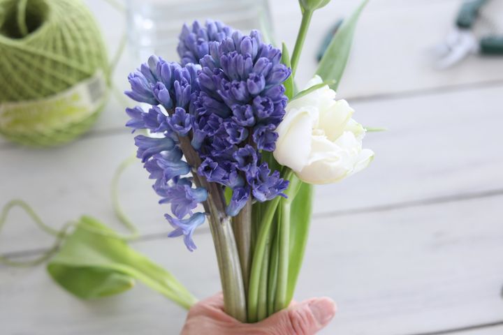 ヒヤシンスのアレンジ