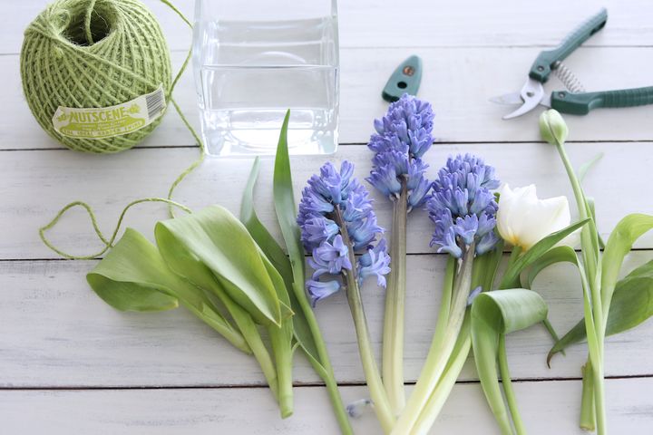 ヒヤシンスのアレンジ