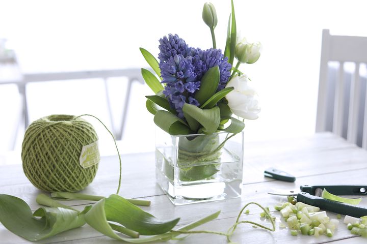 ヒヤシンスのアレンジ