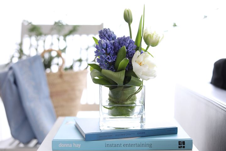 ヒヤシンスのアレンジ