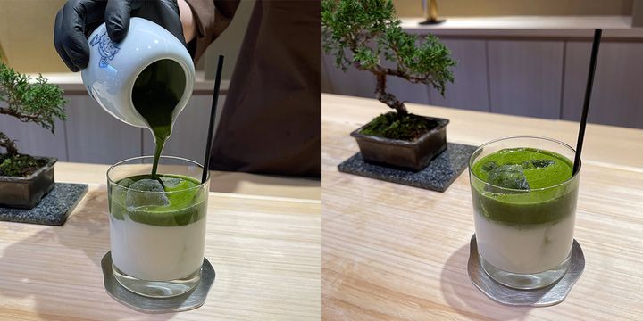 「濃厚抹茶ラテ（COLD）」 ※単品の場合は1100円