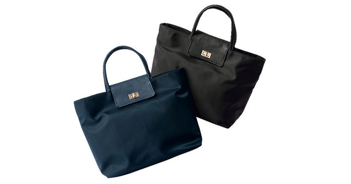 キレイめA4黒紺トートバッグ