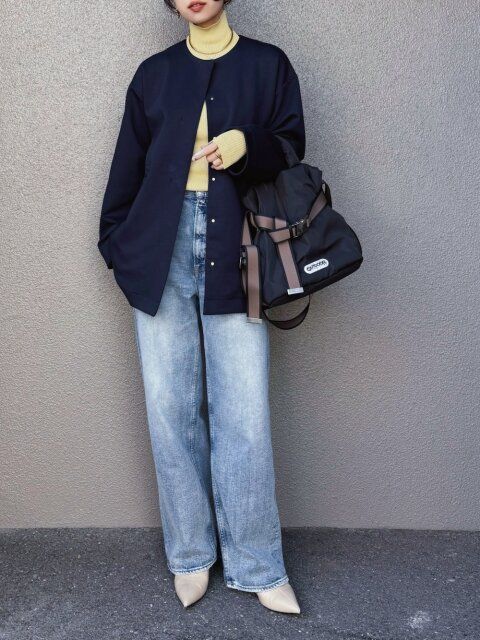 ワイドデニムコーデ1