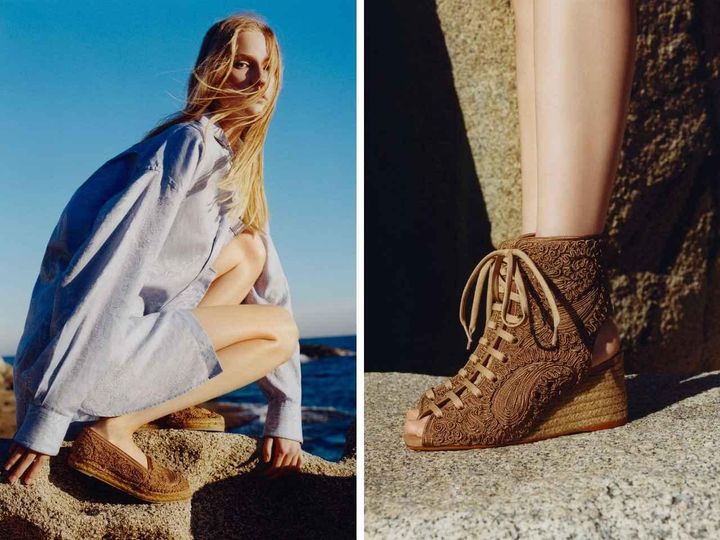 画像: 左｜フラットシューズ￥70,400、右｜ブーティ[ヒール高8cm]￥119,900 出典：エトロ