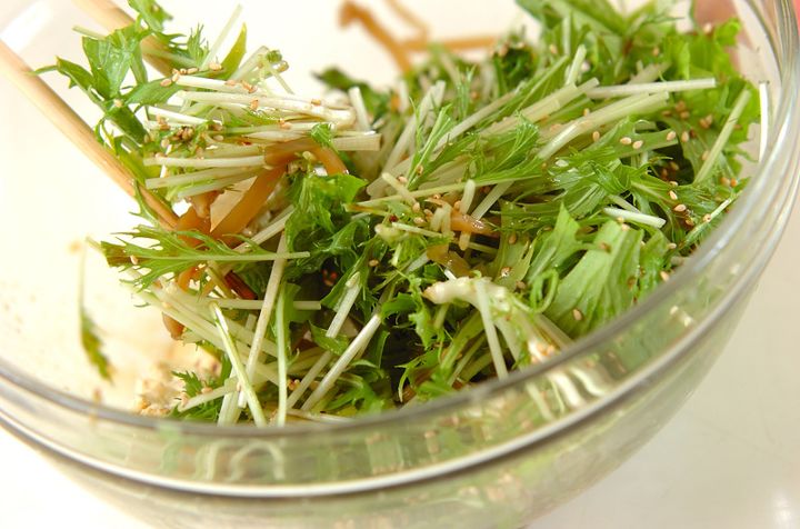 水菜のホットサラダの作り方2