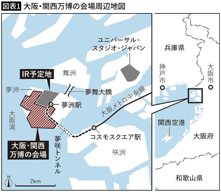 【図表1】大阪・関西万博の会場周辺地図