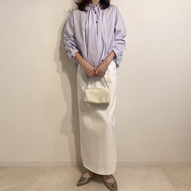 休日コーデ スカート合わせで上品に