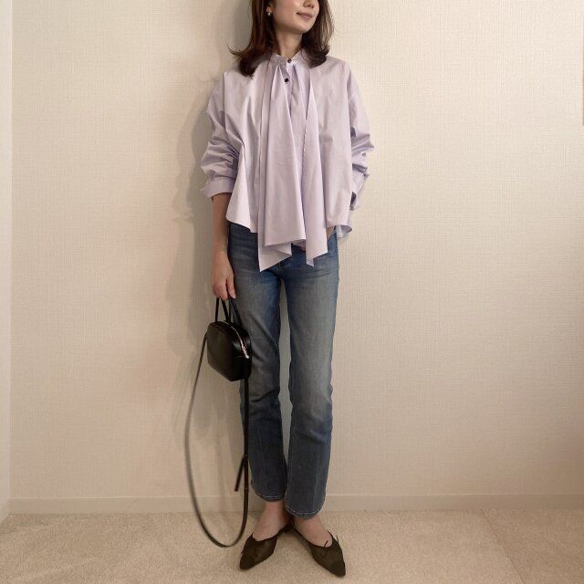 休日コーデ 王道デニムもきれいめに