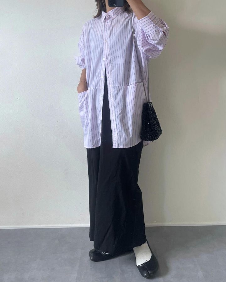 画像: ナロースカートで縦ライン