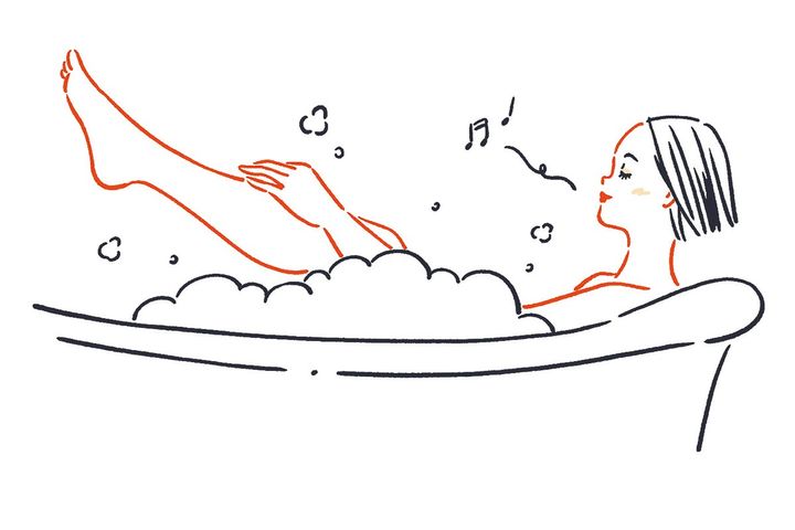 40代のダイエット3カ条、2つ目。入浴のイメージ図。