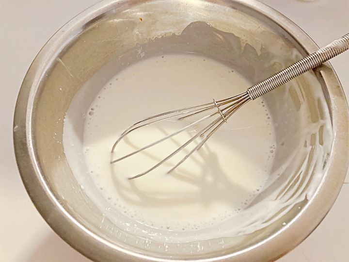 ゼラチンとヨーグルトを合わせる