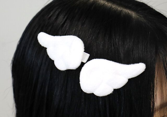 ヘアクリップセット（エンジェル） アレンジ