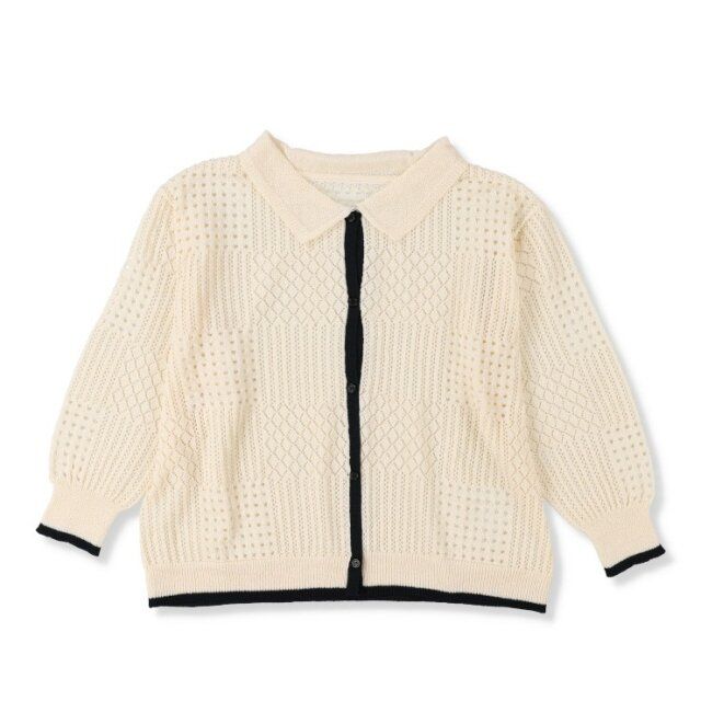 しまむらの透かし編みニットカーディガン