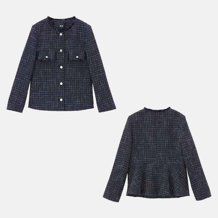 画像: 【PLST】ツイードペプラムジャケット¥24,000 www.plst.com
