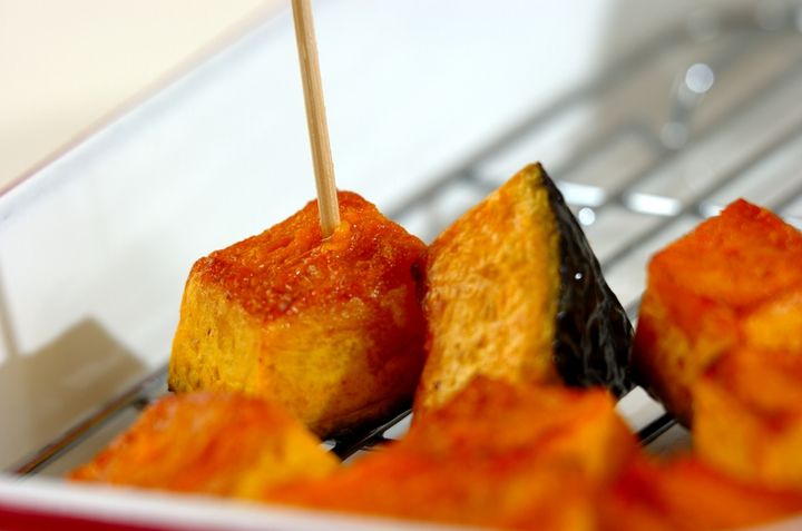 揚げカボチャの生ハム巻きの作り方1