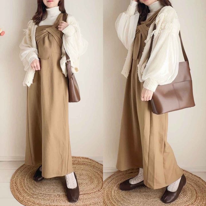 画像: ベージュ ✕ ブラウン