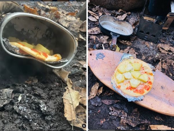 「目から鱗の技」オーブン必要なし！飯盒だけでピザが焼ける画期的なアイディアとは？