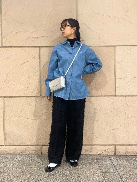 タートルネックのレイヤードコーデ5