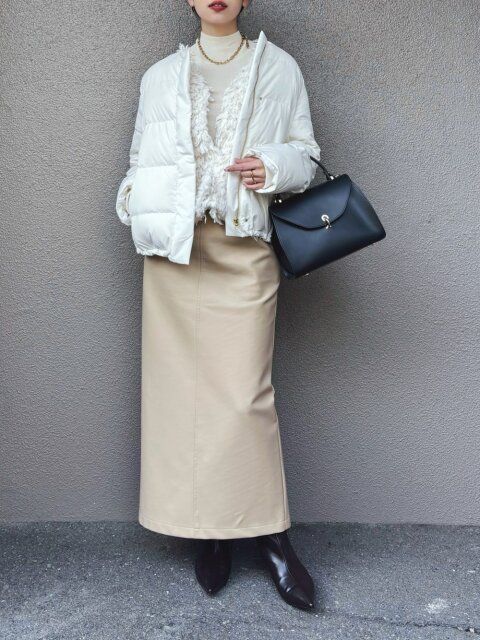 タートルネックのレイヤードコーデ2