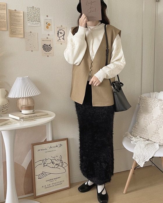 しまむら「シャギーニットスカート」