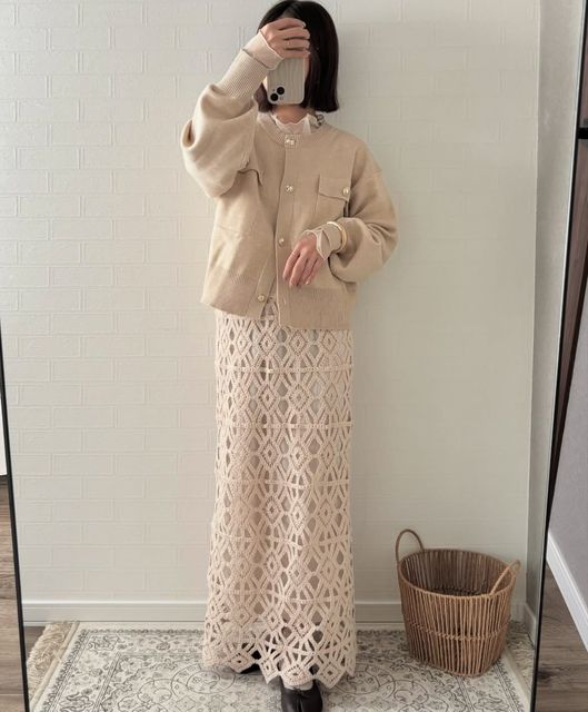 しまむらニットカーディガン2