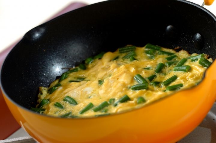 サヤインゲンのオムレツの作り方3