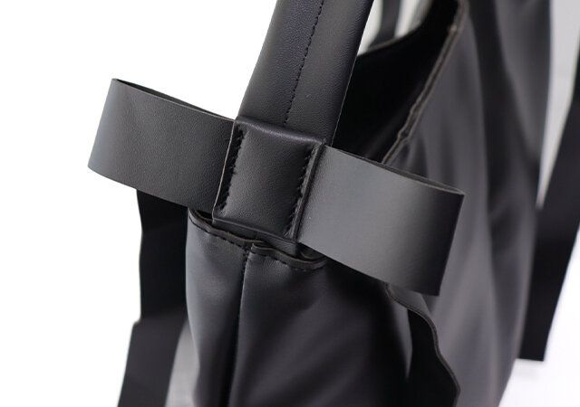 サイドリボンレザートートバッグ サイドリボン