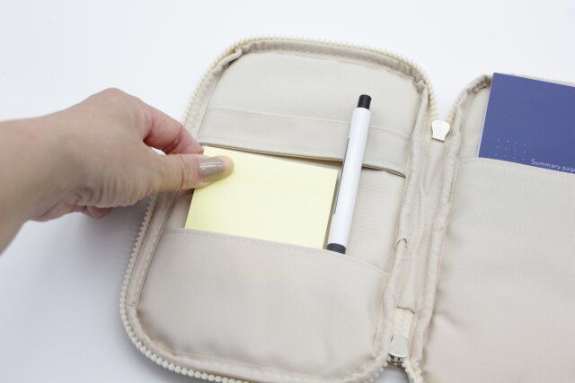 ペンケース（ペンホルダー付、2ポケット） ポケット バンド