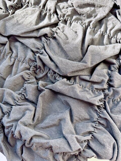 GU ギャザーショルダーバッグ BLACK 埃がつきやすい