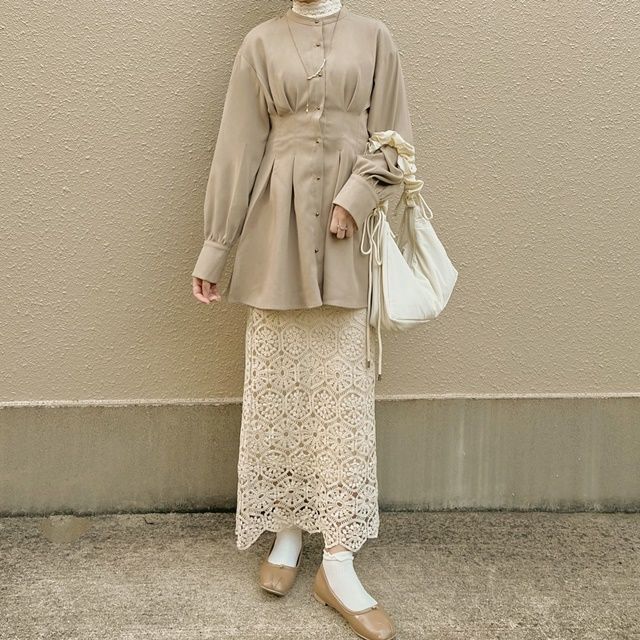 しまむら「ウエストタックチュニックブラウス」