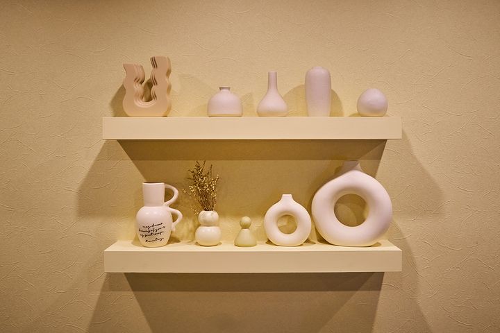 ミルクティーカラーのインテリアもかわいい