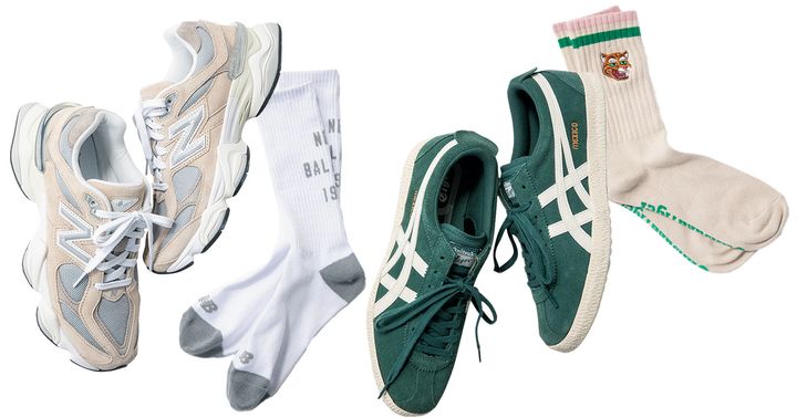 ニューバランスとオニツカタイガーのソックス＆スニーカー