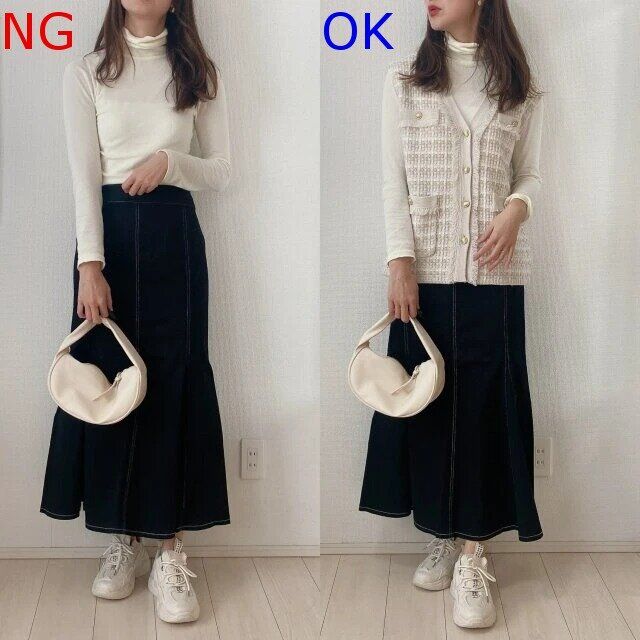 ロング丈マーメイドスカートNG＆OKコーデ