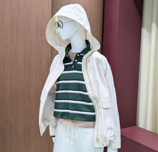 マルチボーダーポロセーターを使ったコーデ