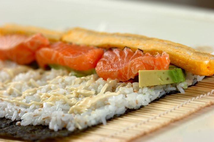 炙り巻き寿司の作り方1