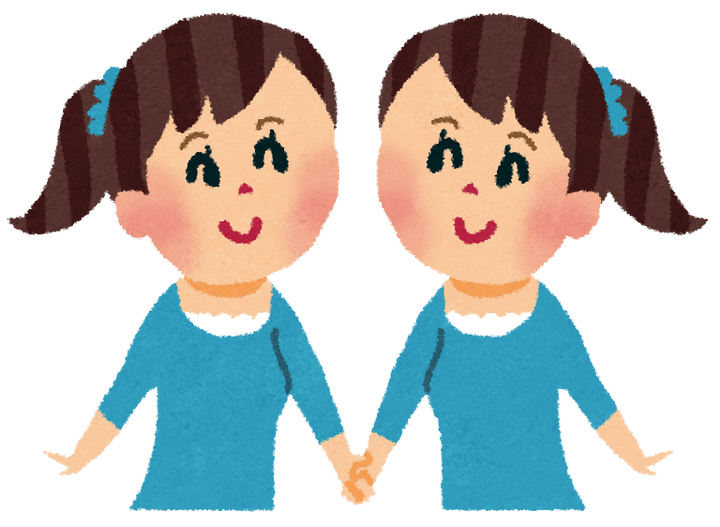 双子のイラスト（女性） | かわいいフリー素材集 いらすとや