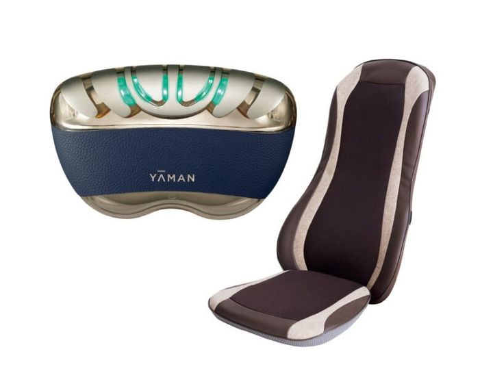 YA-MAN TOKYO JAPAN リフトロジー SP ¥58,300（ヤーマン） モンデール コンパクトマッサージシート極上たたき CM3 ¥33,000（ヴァルテックス）