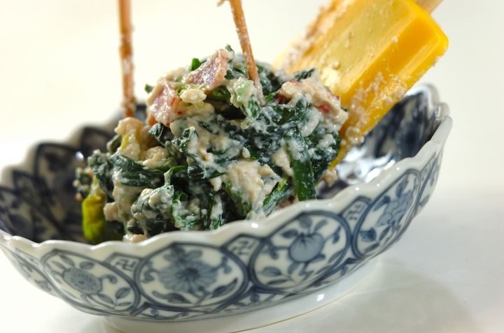 ホウレン草とベーコンの白和えの作り方2