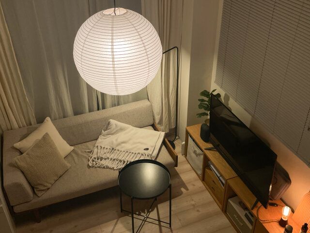 ペーパーシェード 夜 ライトアップ