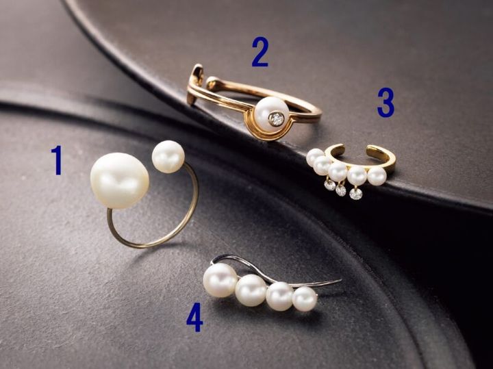 開運パールイヤカフ