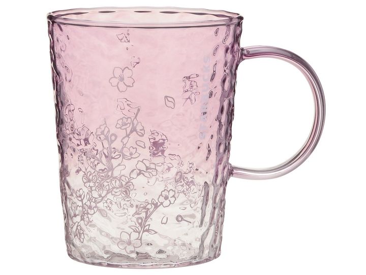 「SAKURA2025耐熱グラスマグ ピンクグラデーション」355ml 2800円