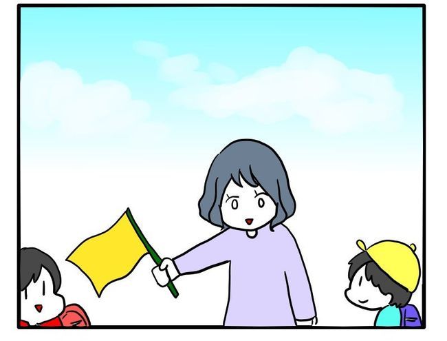 大雪でも旗振り 5 