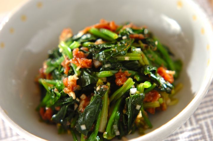 ホウレン草の梅ナムル