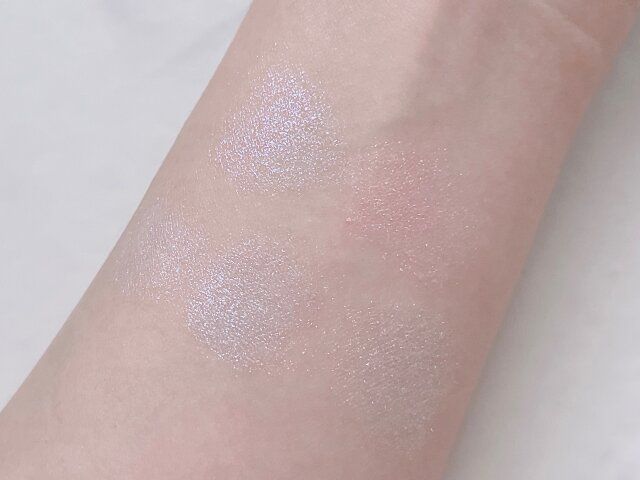 デイジーク ムードシャドウパレット 05 コットンパウダー 腕に付けて発色確認