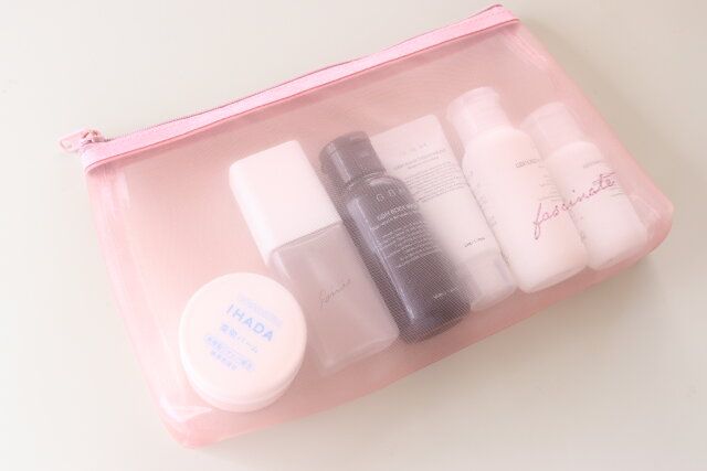 セリア メッシュポーチ マチ付き 使用例