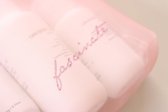 セリア メッシュポーチ マチ付き デザイン