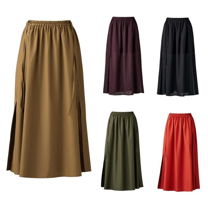 ユニクロシー2025年春夏 ギャザーロングスリットスカート