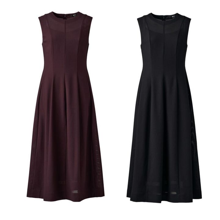 ユニクロシー2025年春夏 メッシュノースリーブワンピース