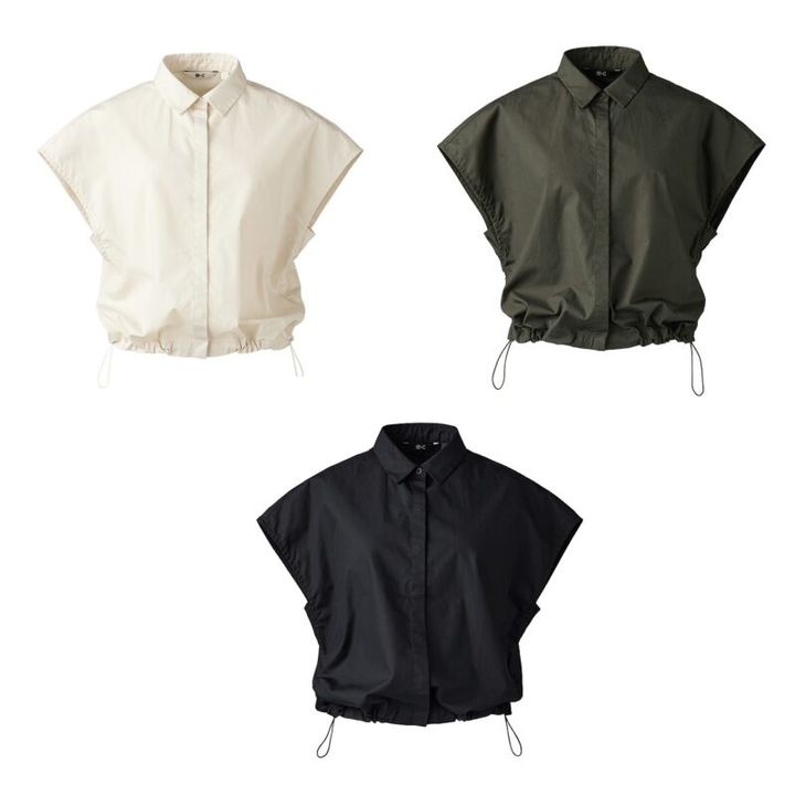 ユニクロシー2025年春夏 クロップドシャツノースリーブ